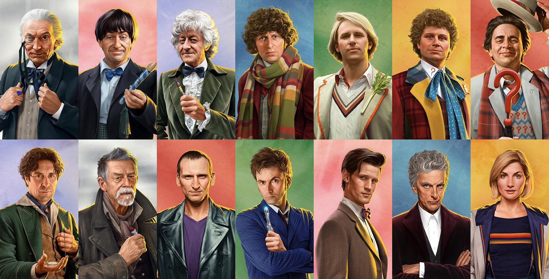 JEREMY ENECIO BBC RELEASES NEW CHARACTER PORTRAITS OF THE DOCTORS
