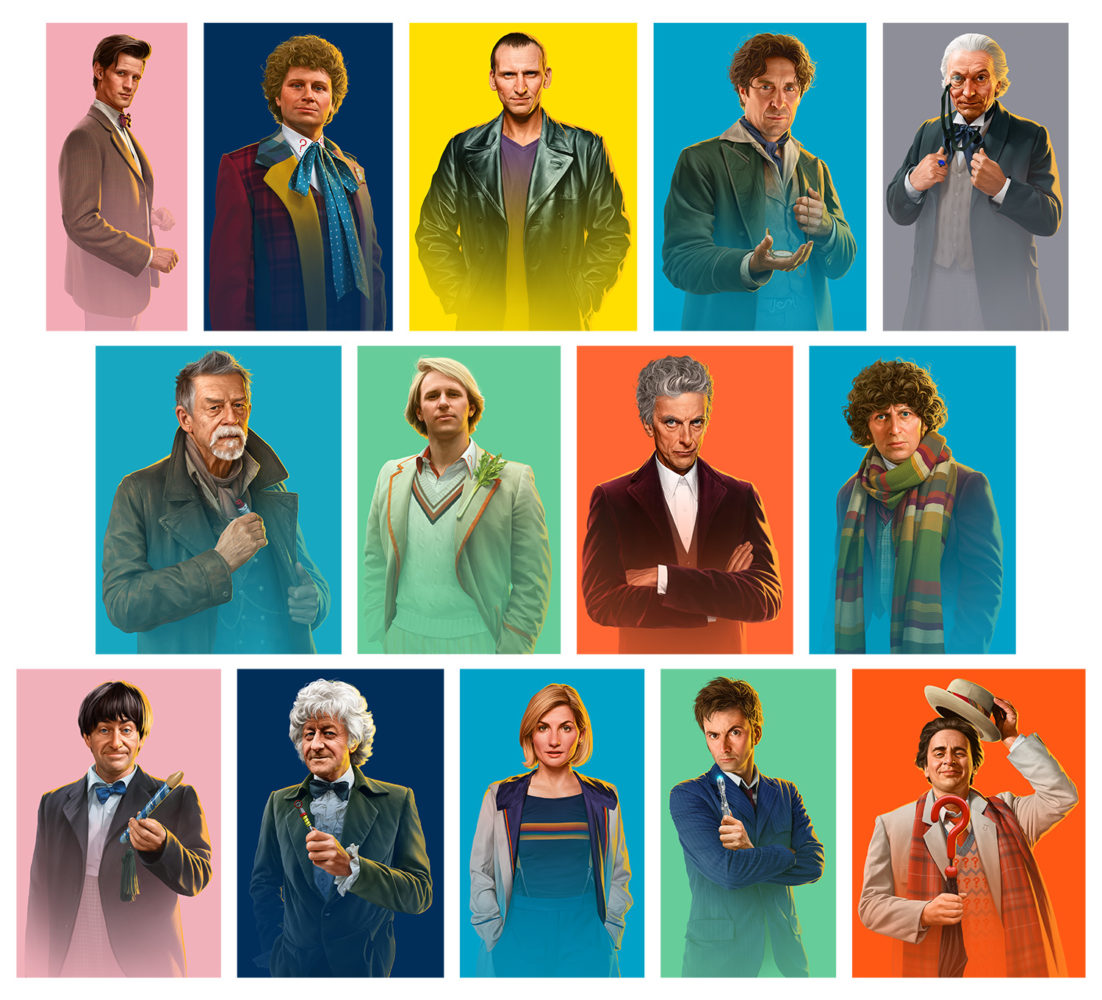 JEREMY ENECIO BBC RELEASES NEW CHARACTER PORTRAITS OF THE DOCTORS